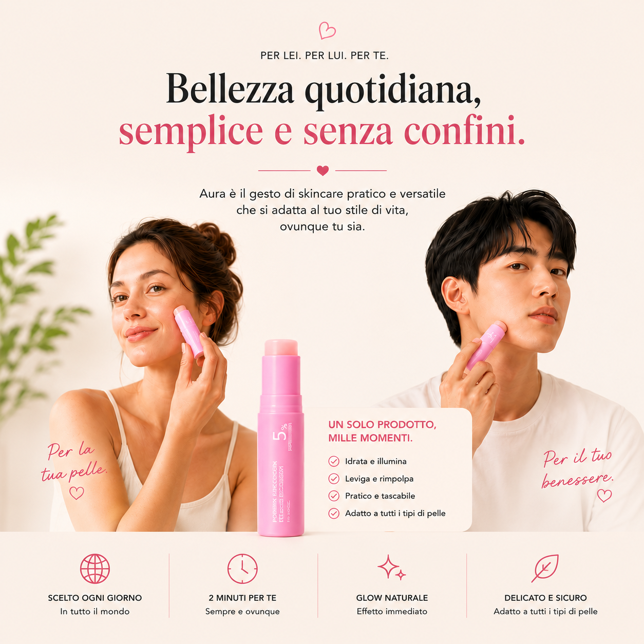 Aura - Stick al collagene per viso e collo