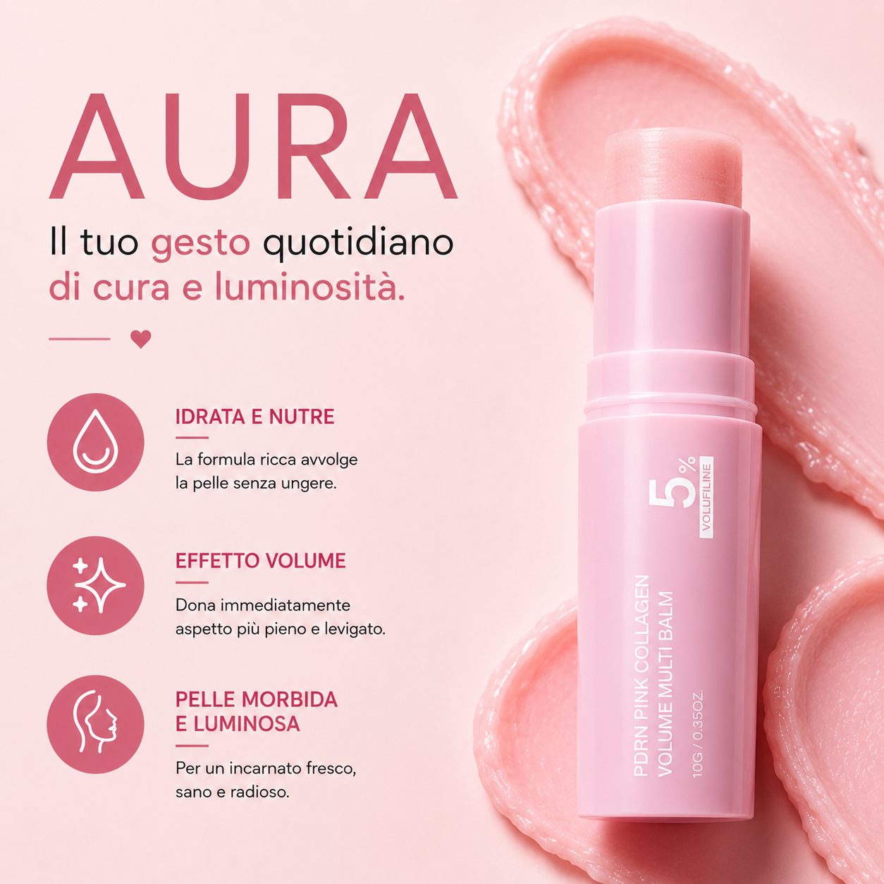 Aura - Stick al collagene per viso e collo
